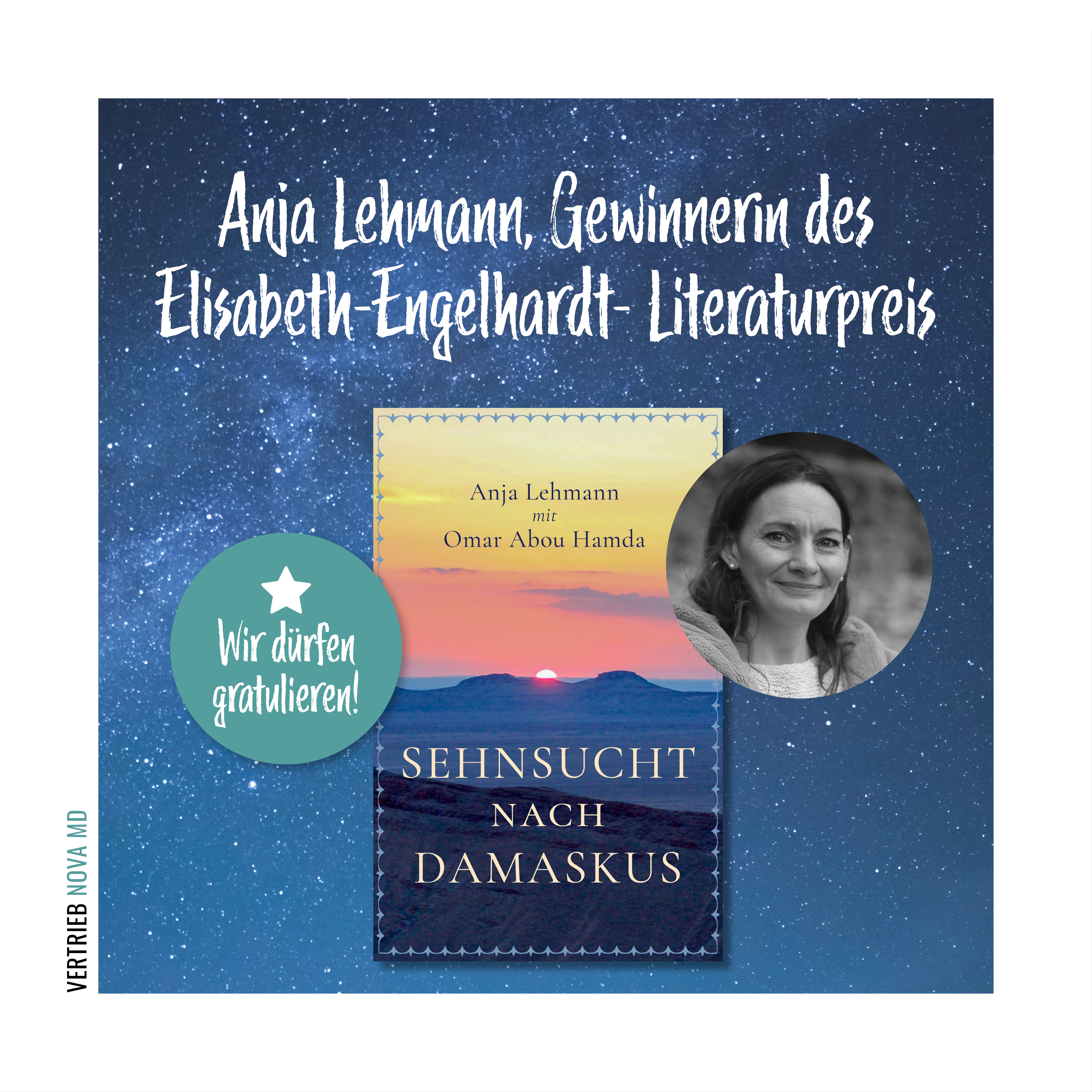 Wir gratulieren unserer Autorin Anja Lehmann zum erhalt des Elisabeth-Engelhardt-Literaturpreises 2022.